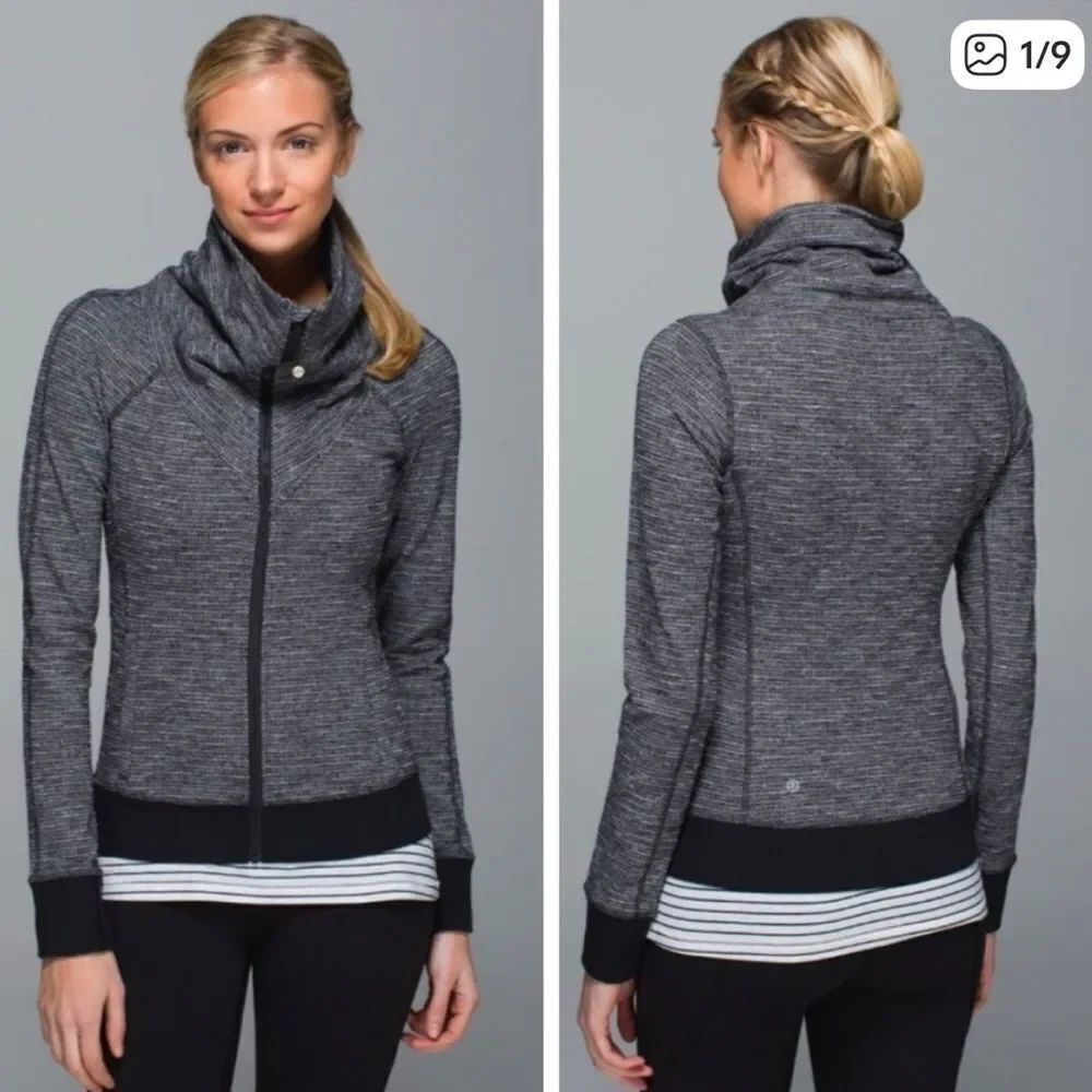 Lululemon Be Present Full Zip Cowl Neck Jacket Womens 6